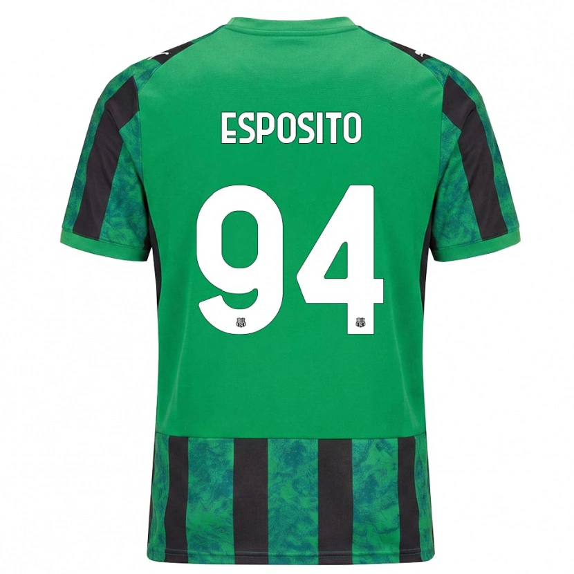 Danxen Uomo Maglia Sebastiano Esposito #94 Verde Nero Bianco Kit Gara Home 2026/27 Maglietta