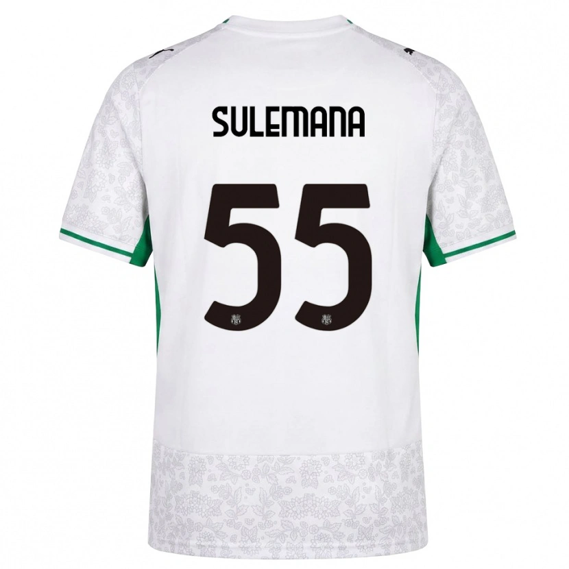 Danxen Uomo Maglia Ibrahim Sulemana #55 Bianco Nero Verde Kit Gara Away 2026/27 Maglietta