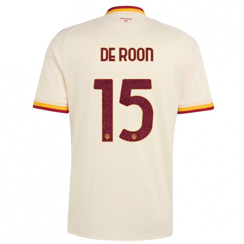 Danxen Uomo Maglia Marten De Roon #15 Champagne Rosso Giallo Kit Gara Away 2026/27 Maglietta
