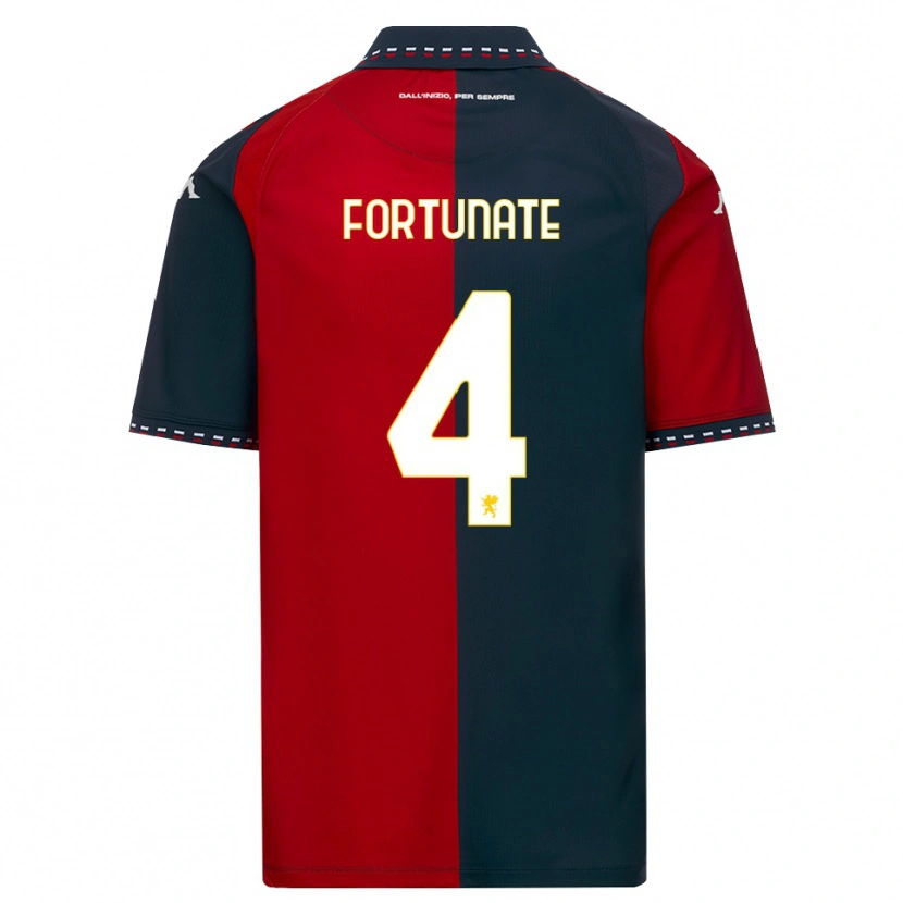 Danxen Uomo Maglia Tony Fortunate #4 Rosso Nero Bianco Kit Gara Home 2026/27 Maglietta
