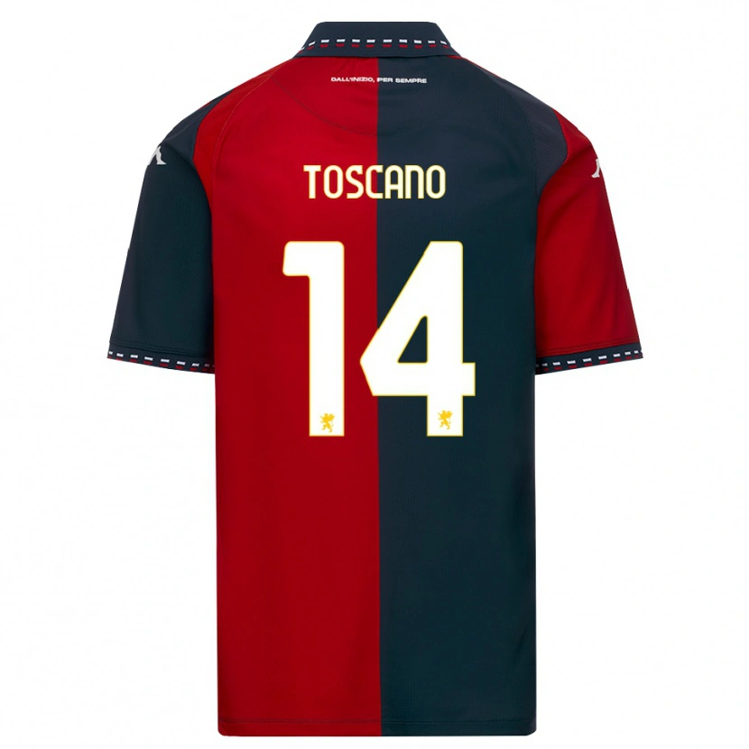 Danxen Uomo Maglia Filippo Toscano #14 Rosso Nero Bianco Kit Gara Home 2026/27 Maglietta
