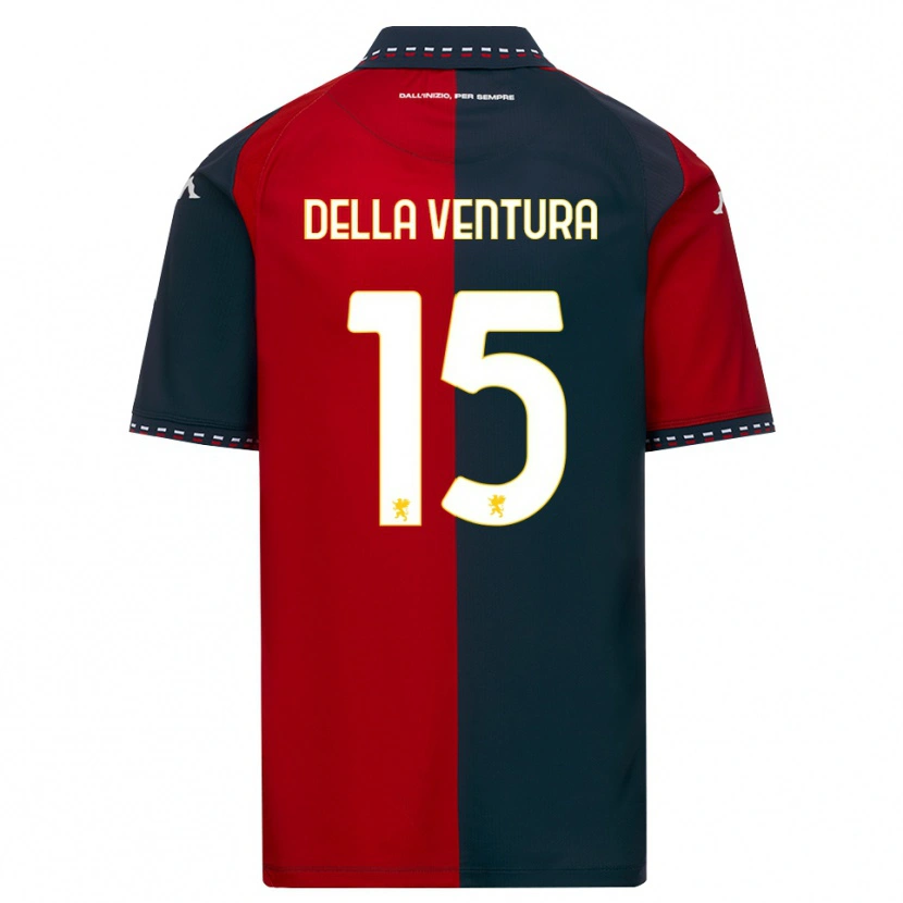 Danxen Uomo Maglia Lorenzo Della Ventura #15 Rosso Nero Bianco Kit Gara Home 2026/27 Maglietta