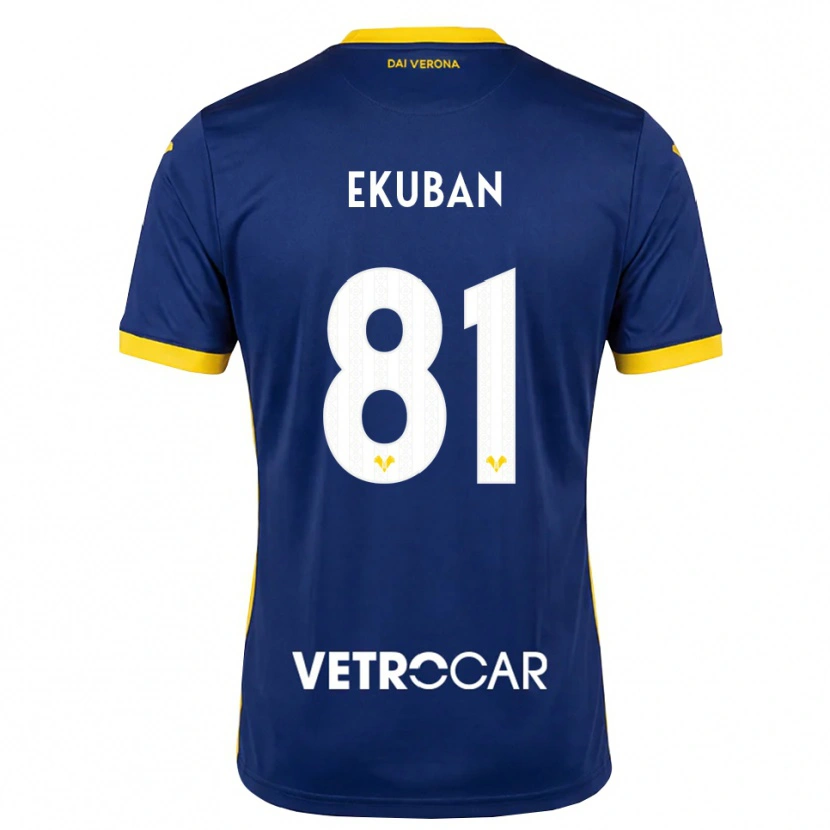 Danxen Uomo Maglia Caleb Ekuban #81 Blu Reale Giallo Bianco Kit Gara Home 2026/27 Maglietta