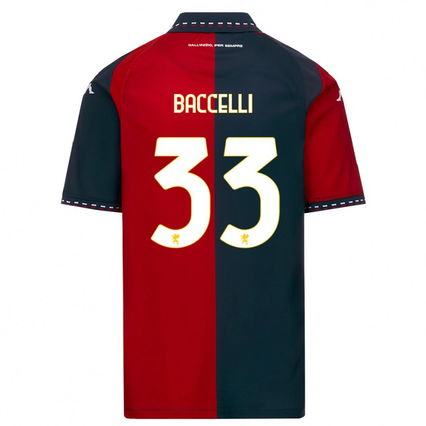 Danxen Uomo Maglia Pietro Baccelli #33 Rosso Nero Bianco Kit Gara Home 2026/27 Maglietta
