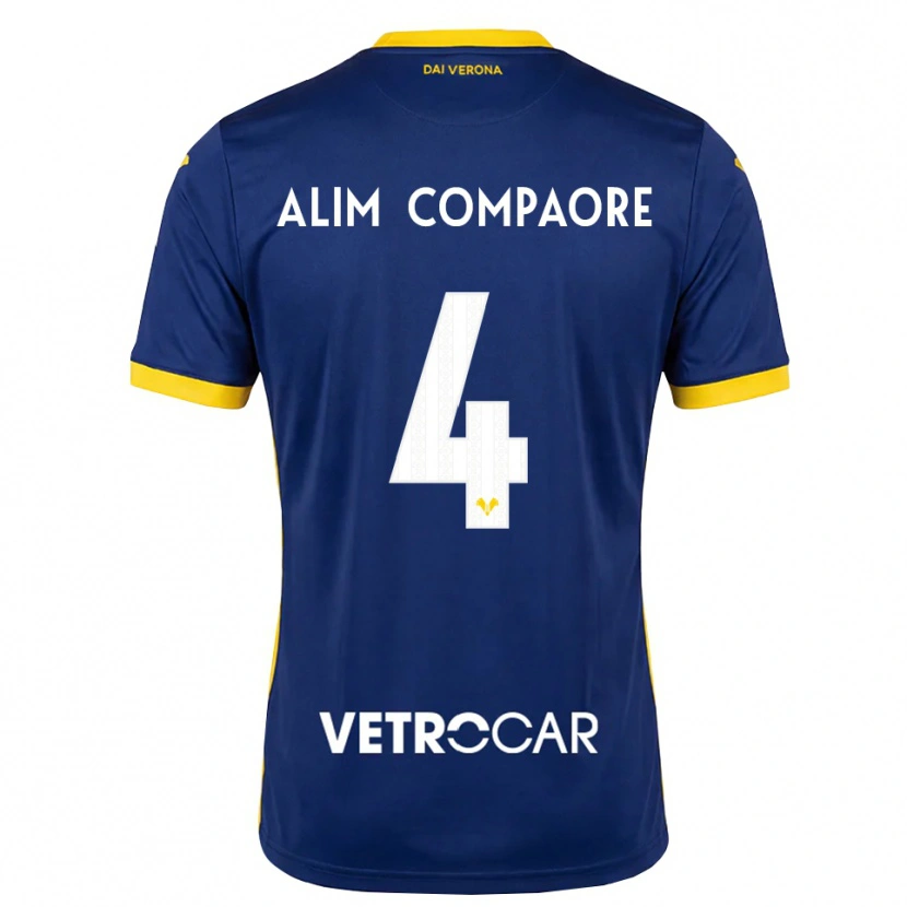 Danxen Uomo Maglia Abdul Alim Compaore #4 Blu Reale Giallo Bianco Kit Gara Home 2026/27 Maglietta