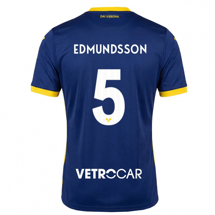 Danxen Uomo Maglia Andrias Edmundsson #5 Blu Reale Giallo Bianco Kit Gara Home 2026/27 Maglietta