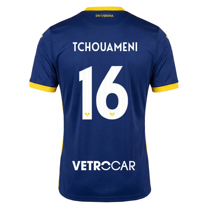 Danxen Uomo Maglia Alex Tchouameni #16 Blu Reale Giallo Bianco Kit Gara Home 2026/27 Maglietta