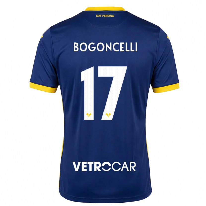 Danxen Uomo Maglia Pietro Bogoncelli #17 Blu Reale Giallo Bianco Kit Gara Home 2026/27 Maglietta