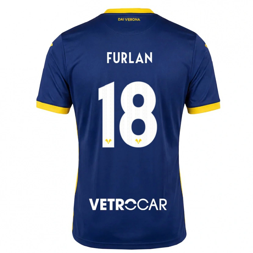 Danxen Uomo Maglia David Furlan #18 Blu Reale Giallo Bianco Kit Gara Home 2026/27 Maglietta