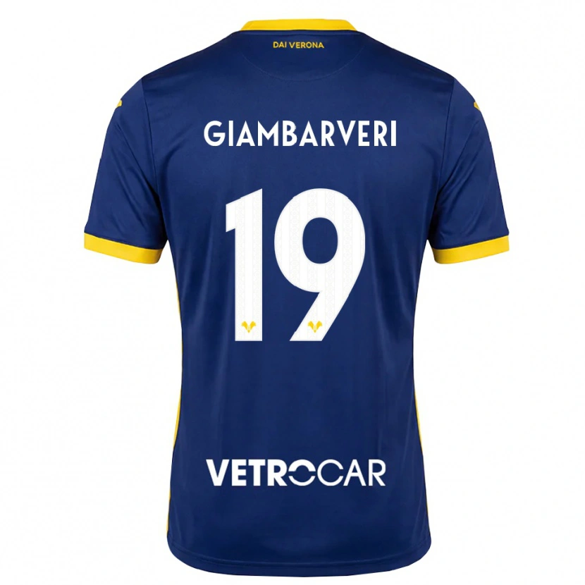 Danxen Uomo Maglia Mattia Giambarveri #19 Blu Reale Giallo Bianco Kit Gara Home 2026/27 Maglietta