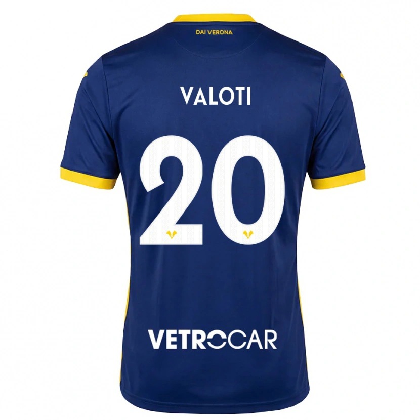 Danxen Uomo Maglia Alessandro Valoti #20 Blu Reale Giallo Bianco Kit Gara Home 2026/27 Maglietta