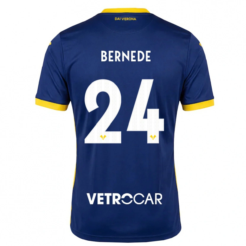 Danxen Uomo Maglia Antoine Bernede #24 Blu Reale Giallo Bianco Kit Gara Home 2026/27 Maglietta