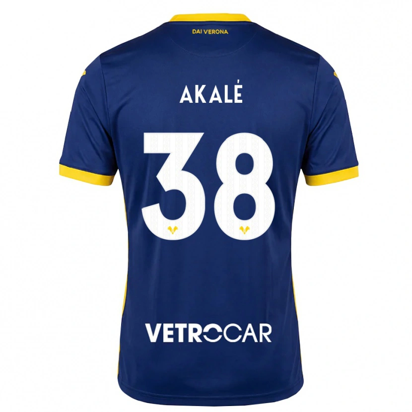 Danxen Uomo Maglia Ruben Akalé #38 Blu Reale Giallo Bianco Kit Gara Home 2026/27 Maglietta