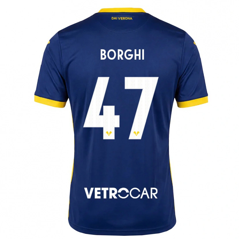 Danxen Uomo Maglia Arthur Borghi #47 Blu Reale Giallo Bianco Kit Gara Home 2026/27 Maglietta
