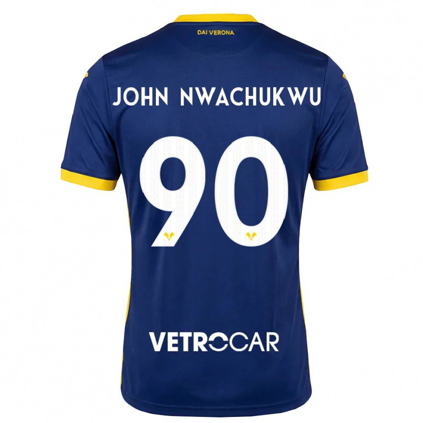 Danxen Uomo Maglia Samuel John Nwachukwu #90 Blu Reale Giallo Bianco Kit Gara Home 2026/27 Maglietta