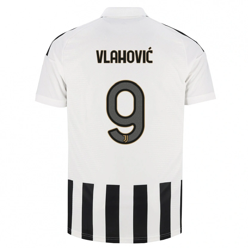 Danxen Uomo Maglia Dusan Vlahovic #9 Nero Bianco Marrone Kit Gara Home 2026/27 Maglietta