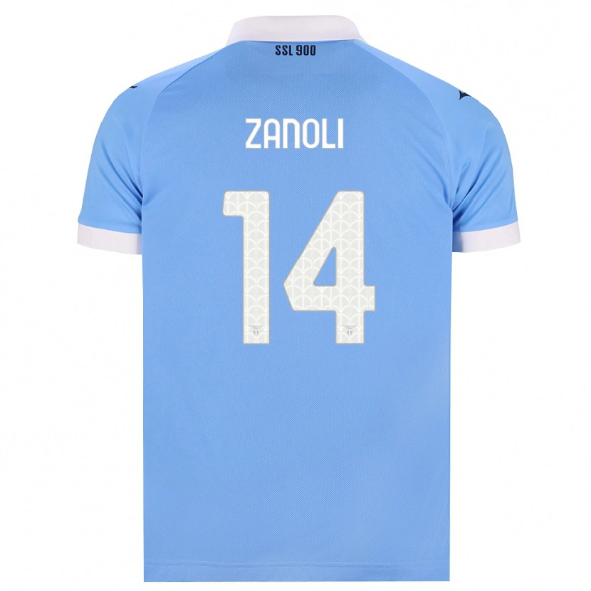 Danxen Uomo Maglia Martina Zanoli #14 Azzurro Nero Bianco Kit Gara Home 2026/27 Maglietta