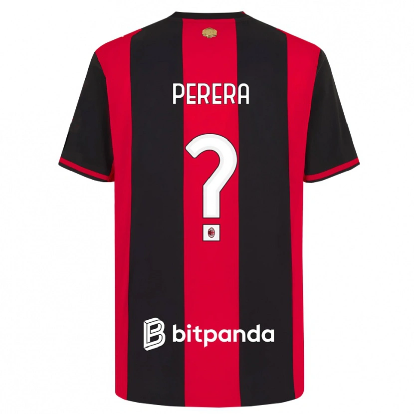 Danxen Uomo Maglia Nirash Raffaello Perera #0 Rosso Nero Bianco Kit Gara Home 2026/27 Maglietta