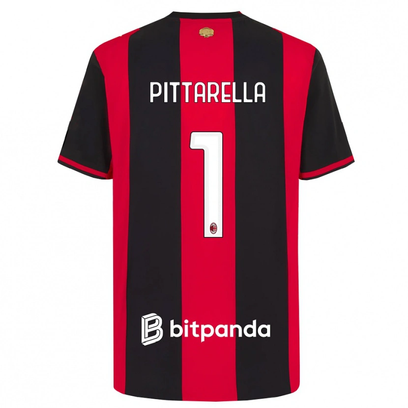 Danxen Uomo Maglia Matteo Pittarella #1 Rosso Nero Bianco Kit Gara Home 2026/27 Maglietta