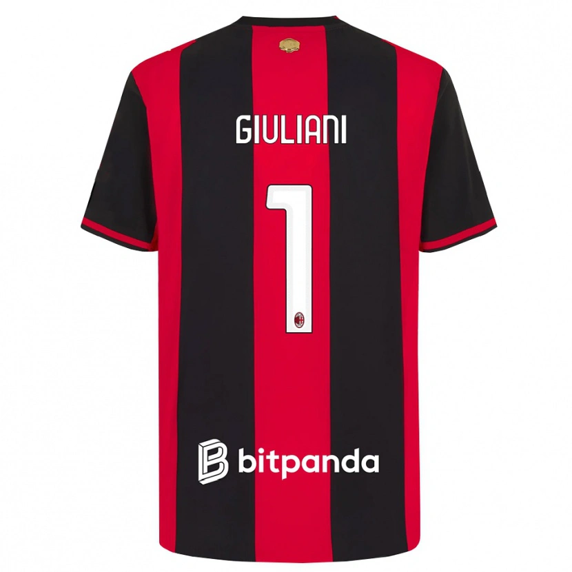Danxen Uomo Maglia Laura Giuliani #1 Rosso Nero Bianco Kit Gara Home 2026/27 Maglietta