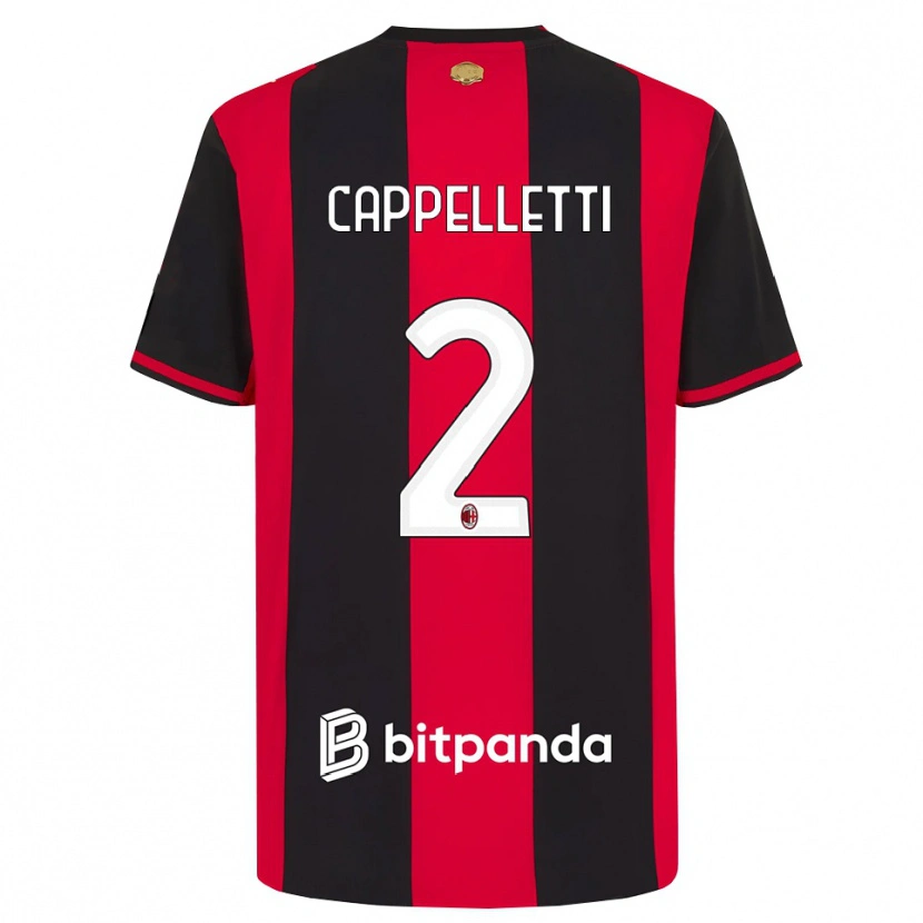 Danxen Uomo Maglia Mattia Cappelletti #2 Rosso Nero Bianco Kit Gara Home 2026/27 Maglietta