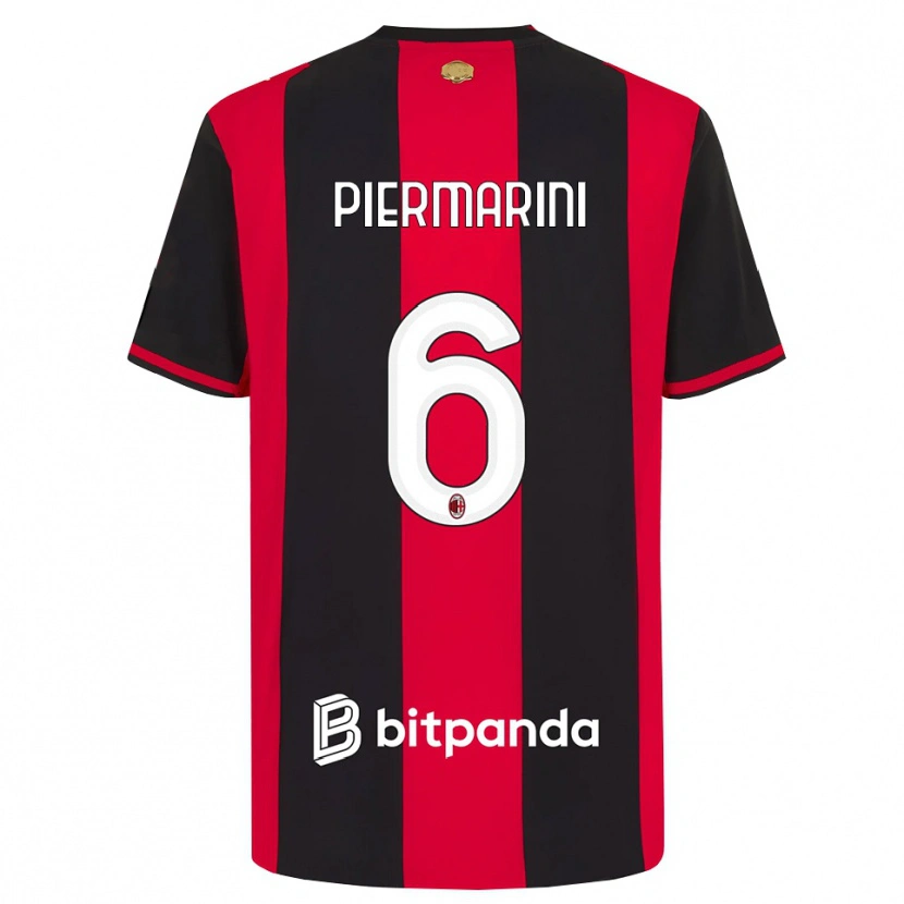 Danxen Uomo Maglia Mattia Piermarini #6 Rosso Nero Bianco Kit Gara Home 2026/27 Maglietta