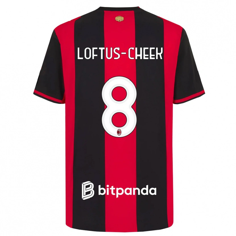 Danxen Uomo Maglia Ruben Loftus-Cheek #8 Rosso Nero Bianco Kit Gara Home 2026/27 Maglietta