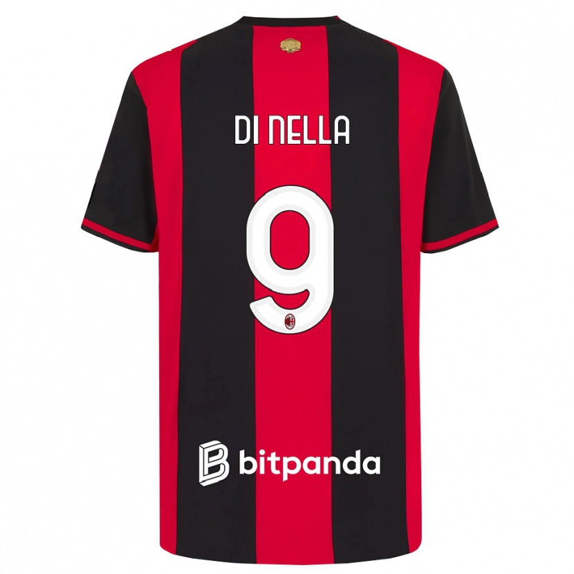 Danxen Uomo Maglia Ludovico Di Nella #9 Rosso Nero Bianco Kit Gara Home 2026/27 Maglietta