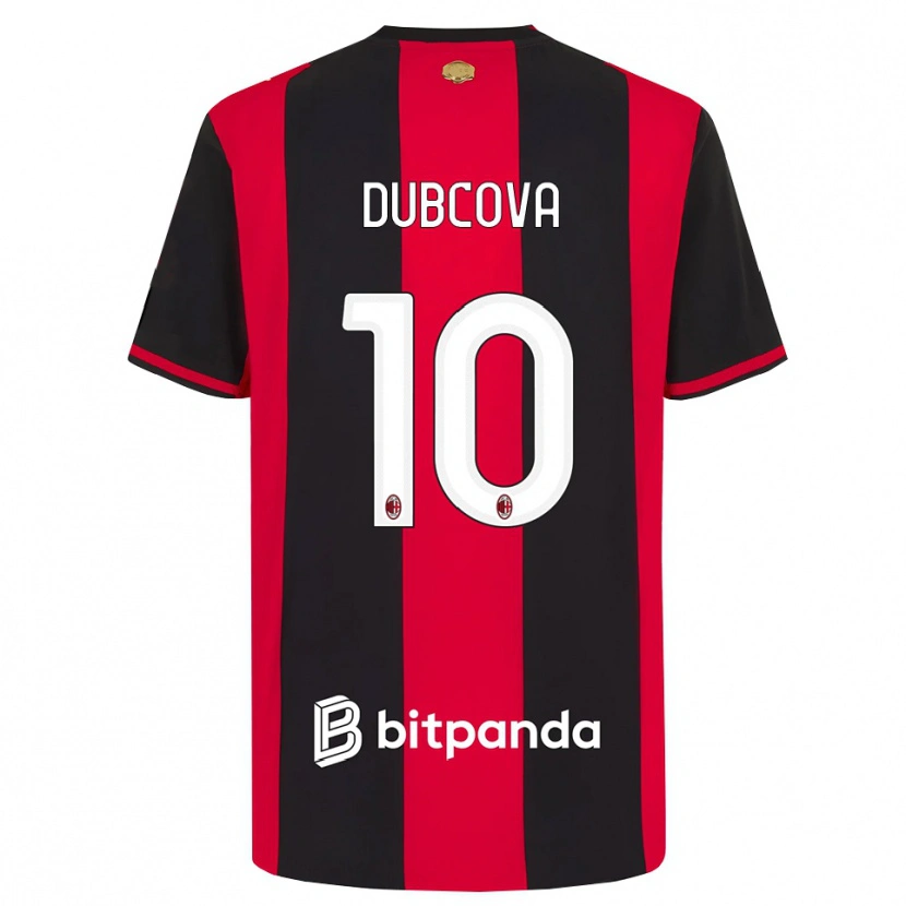 Danxen Uomo Maglia Kamila Dubcova #10 Rosso Nero Bianco Kit Gara Home 2026/27 Maglietta