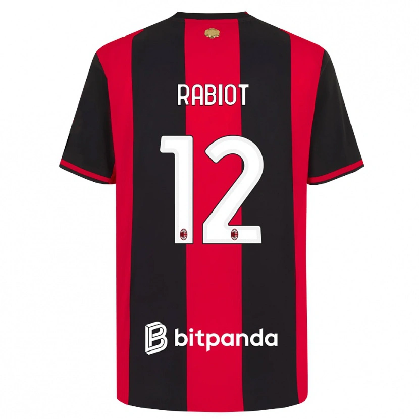 Danxen Uomo Maglia Adrien Rabiot #12 Rosso Nero Bianco Kit Gara Home 2026/27 Maglietta