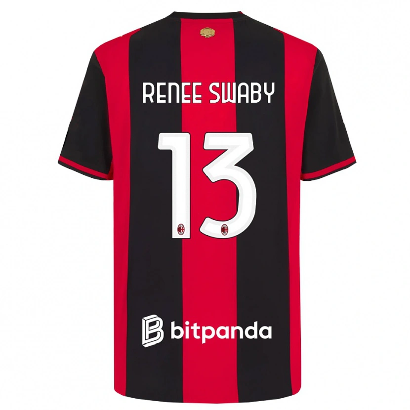 Danxen Uomo Maglia Allyson Renee Swaby #13 Rosso Nero Bianco Kit Gara Home 2026/27 Maglietta