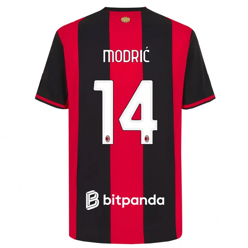 Danxen Uomo Maglia Luka Modrić #14 Rosso Nero Bianco Kit Gara Home 2026/27 Maglietta