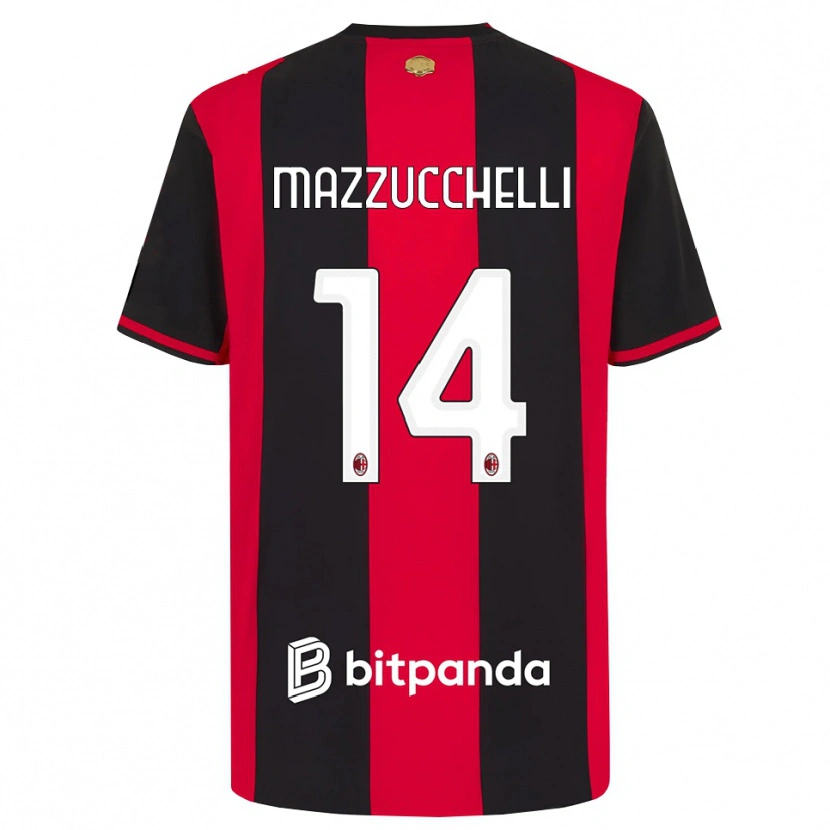 Danxen Uomo Maglia Paolo Mazzucchelli #14 Rosso Nero Bianco Kit Gara Home 2026/27 Maglietta
