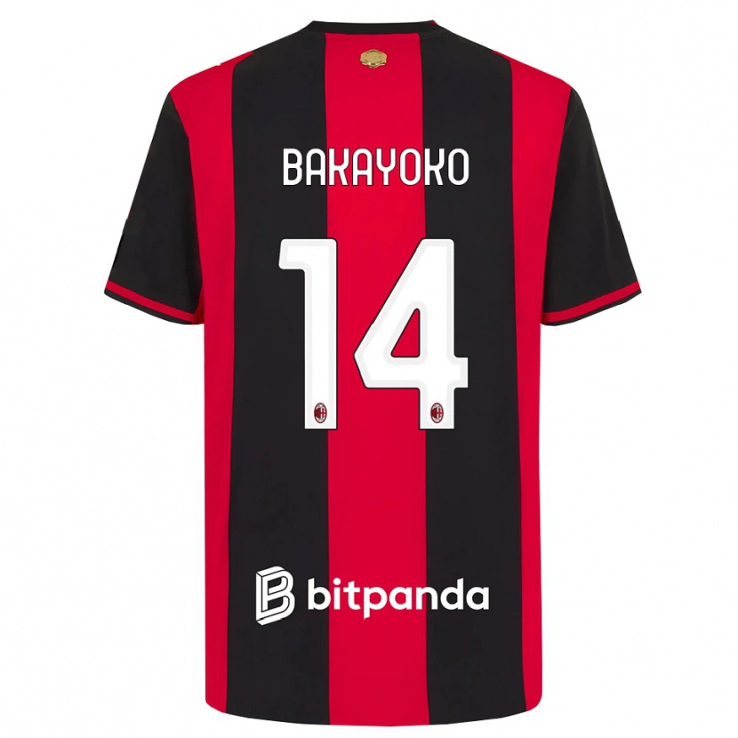 Danxen Uomo Maglia Tiemoue Bakayoko #14 Rosso Nero Bianco Kit Gara Home 2026/27 Maglietta