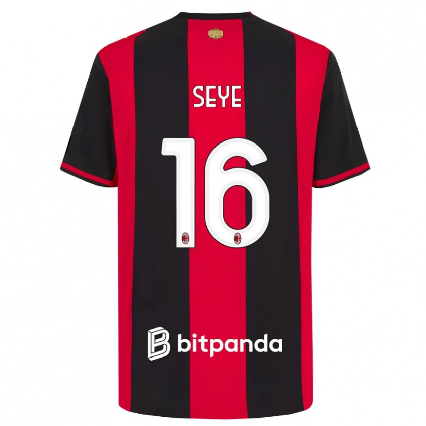Danxen Uomo Maglia Abdou Seye #16 Rosso Nero Bianco Kit Gara Home 2026/27 Maglietta