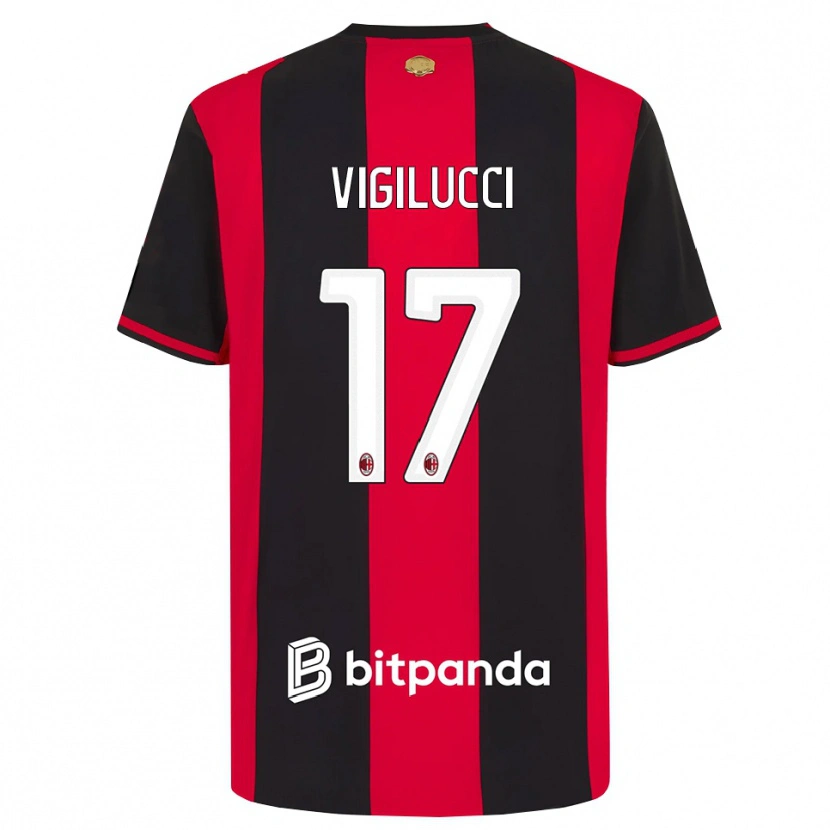 Danxen Uomo Maglia Valery Vigilucci #17 Rosso Nero Bianco Kit Gara Home 2026/27 Maglietta