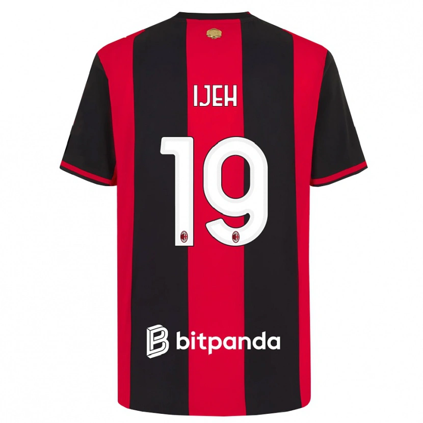 Danxen Uomo Maglia Evelyn Ijeh #19 Rosso Nero Bianco Kit Gara Home 2026/27 Maglietta