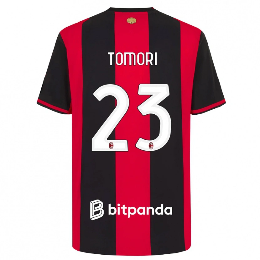 Danxen Uomo Maglia Fikayo Tomori #23 Rosso Nero Bianco Kit Gara Home 2026/27 Maglietta