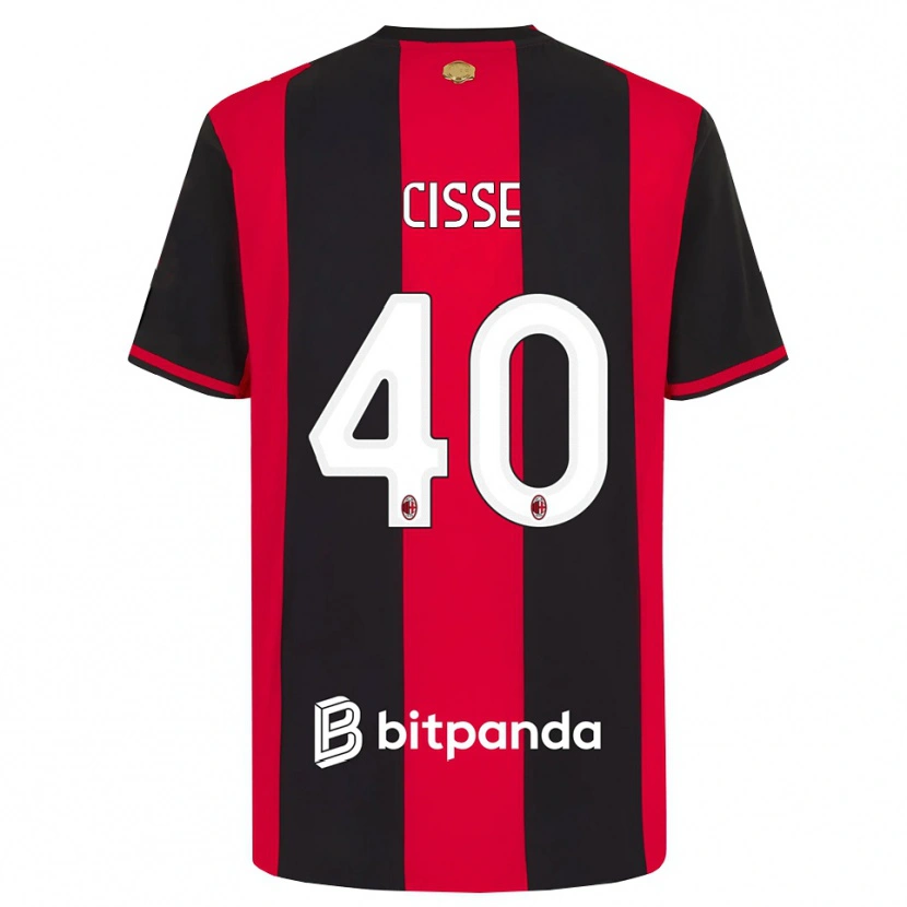 Danxen Uomo Maglia El Hadji Malick Cissé #40 Rosso Nero Bianco Kit Gara Home 2026/27 Maglietta