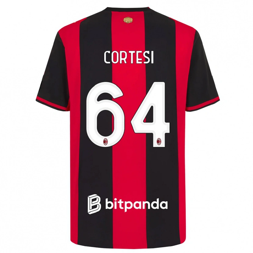 Danxen Uomo Maglia Selena Cortesi #64 Rosso Nero Bianco Kit Gara Home 2026/27 Maglietta