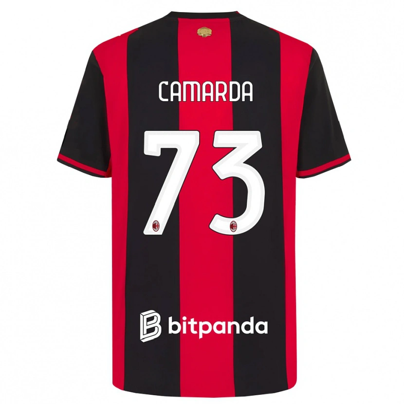 Danxen Uomo Maglia Francesco Camarda #73 Rosso Nero Bianco Kit Gara Home 2026/27 Maglietta