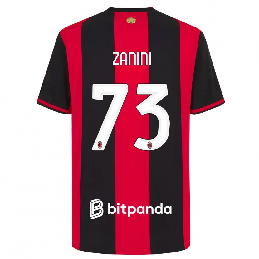 Danxen Uomo Maglia Paola Zanini #73 Rosso Nero Bianco Kit Gara Home 2026/27 Maglietta
