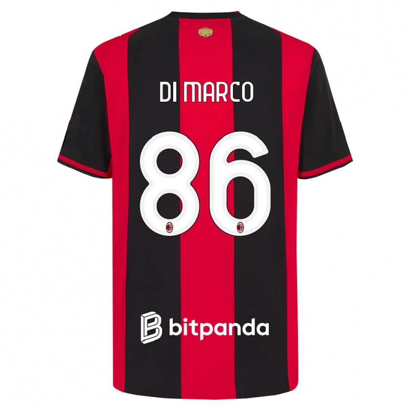 Danxen Uomo Maglia Luca Di Marco #86 Rosso Nero Bianco Kit Gara Home 2026/27 Maglietta