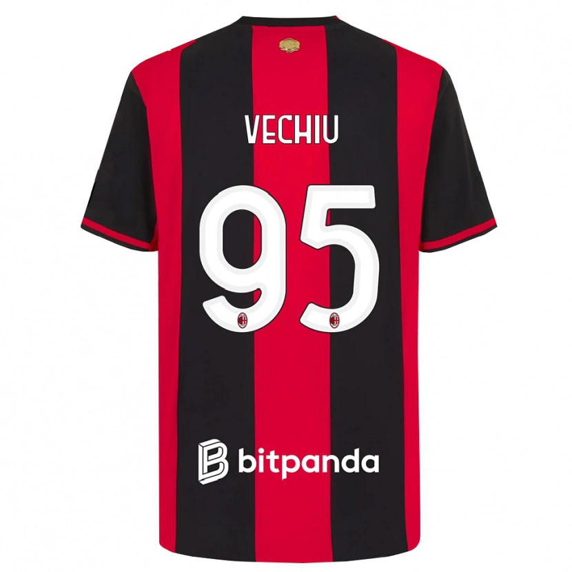 Danxen Uomo Maglia Christian Vechiu #95 Rosso Nero Bianco Kit Gara Home 2026/27 Maglietta