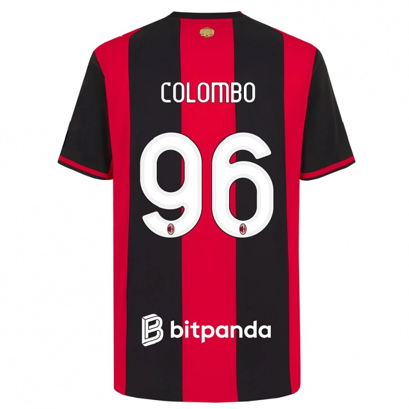 Danxen Uomo Maglia Leonardo Colombo #96 Rosso Nero Bianco Kit Gara Home 2026/27 Maglietta