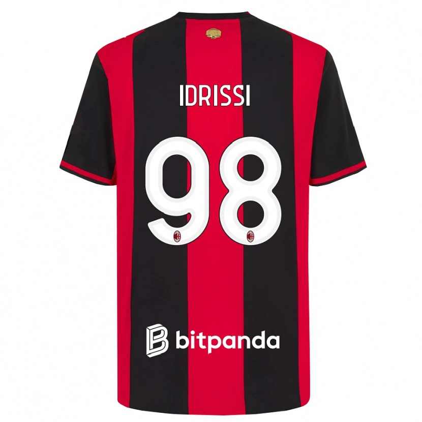 Danxen Uomo Maglia Yahya Idrissi #98 Rosso Nero Bianco Kit Gara Home 2026/27 Maglietta