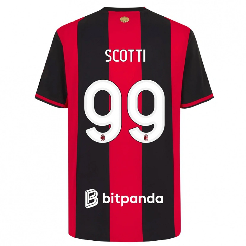 Danxen Uomo Maglia Filippo Scotti #99 Rosso Nero Bianco Kit Gara Home 2026/27 Maglietta