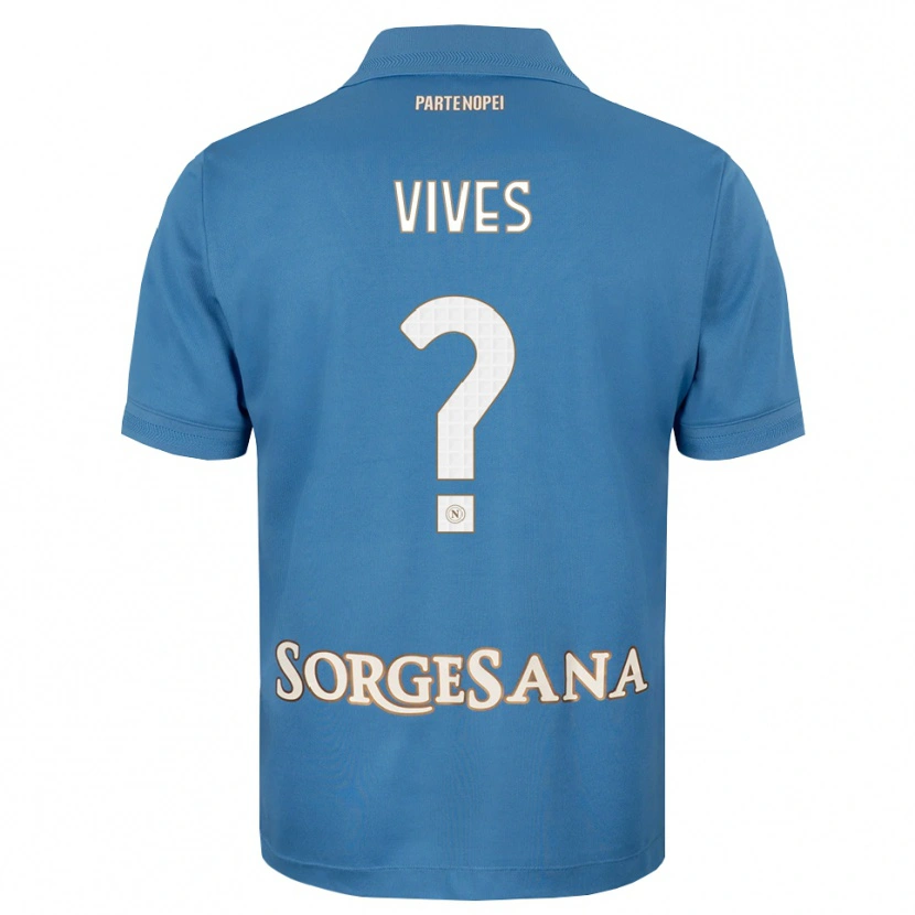 Danxen Uomo Maglia Matteo Vives #0 Blu Foschia Bianco Kit Gara Home 2026/27 Maglietta