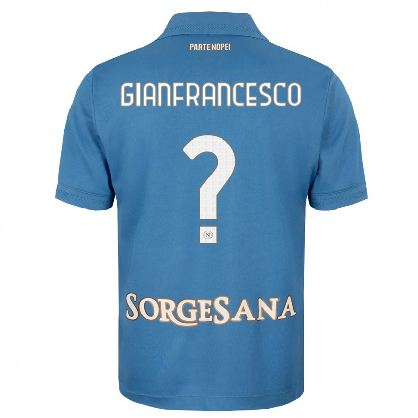 Danxen Uomo Maglia Sergio Gianfrancesco #0 Blu Foschia Bianco Kit Gara Home 2026/27 Maglietta
