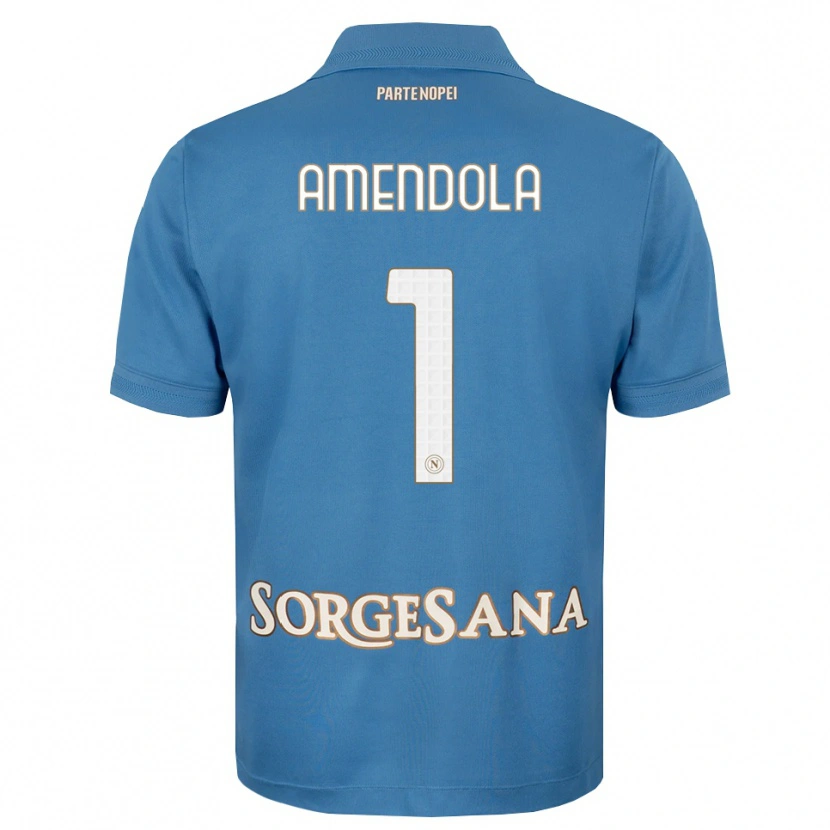 Danxen Uomo Maglia Antonio Amendola #1 Blu Foschia Bianco Kit Gara Home 2026/27 Maglietta